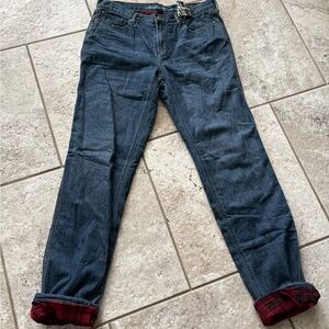 Eddie Bauer Boyfriend Flannel Lined Jeans